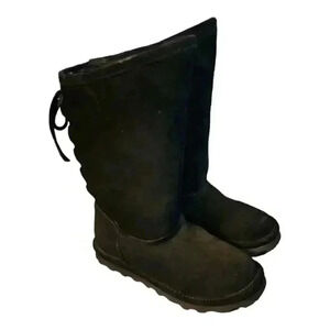 BearPaw Black Tall Boots Size 7